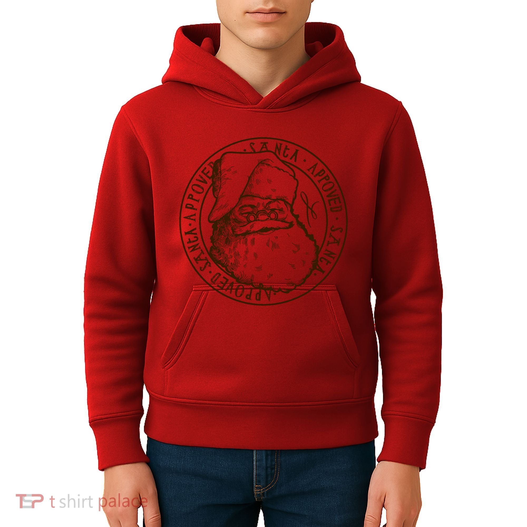 Santa Approved Stamp Kids Hoodie