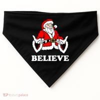 Santa Believe USA-Made Doggie Bandana thumb 0
