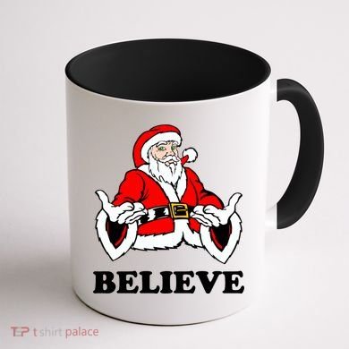 Santa Believe Coffee Mug back