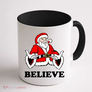 Santa Believe Coffee Mug back