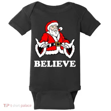 Santa Believe Baby Bodysuit