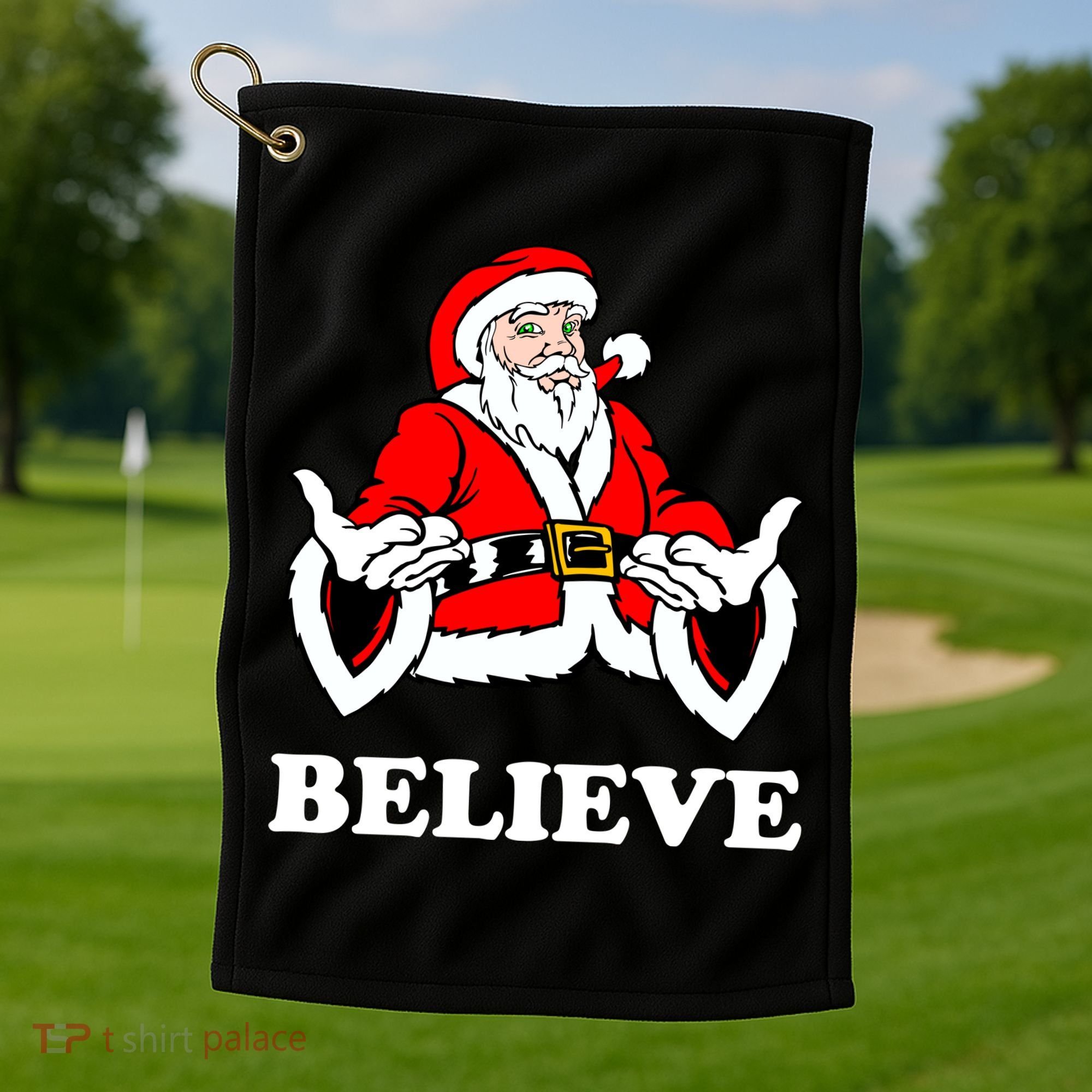Santa Believe Golf Towel