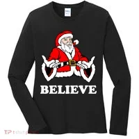 Santa Believe Women's Long Sleeve Shirt thumb 0