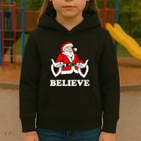 Santa Believe Kids Hoodie thumb 3