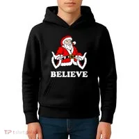 Santa Believe Kids Hoodie thumb 4