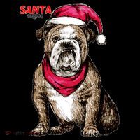 Santa Bulldog Christmas Hat Coffee Mug thumb 5
