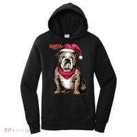 Santa Bulldog Christmas Hat Women's Hoodie thumb 0