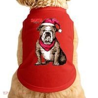 Santa Bulldog Christmas Hat Doggie Tank thumb 0