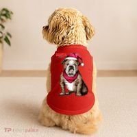 Santa Bulldog Christmas Hat Doggie Tank thumb 2
