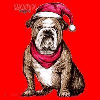 Santa Bulldog Christmas Hat Tank Top thumb 6
