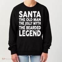 Santa Christmas The Old Man Jolly Myth Bearded Legend Women's Sweatshirt thumb 0