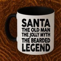 Santa Christmas The Old Man Jolly Myth Bearded Legend Coffee Mug thumb 2