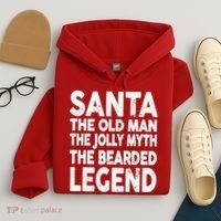 Santa Christmas The Old Man Jolly Myth Bearded Legend Hoodie thumb 4