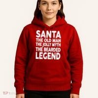 Santa Christmas The Old Man Jolly Myth Bearded Legend Hoodie thumb 5