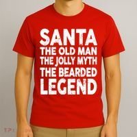 Santa Christmas The Old Man Jolly Myth Bearded Legend T-Shirt thumb 3