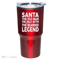 Santa Christmas The Old Man Jolly Myth Bearded Legend Tumbler thumb 0