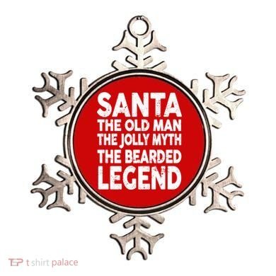 Santa Christmas The Old Man Jolly Myth Bearded Legend Ornament
