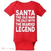 Santa Christmas The Old Man Jolly Myth Bearded Legend Baby Bodysuit thumb 0
