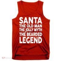 Santa Christmas The Old Man Jolly Myth Bearded Legend Tank Top thumb 0