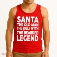 Santa Christmas The Old Man Jolly Myth Bearded Legend Tank Top thumb 3