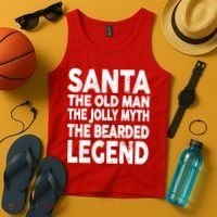 Santa Christmas The Old Man Jolly Myth Bearded Legend Tank Top thumb 4
