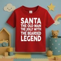 Santa Christmas The Old Man Jolly Myth Bearded Legend Toddler T-Shirt thumb 3