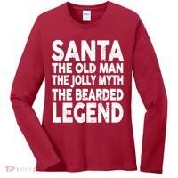 Santa Christmas The Old Man Jolly Myth Bearded Legend Women's Long Sleeve Shirt thumb 0