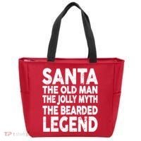 Santa Christmas The Old Man Jolly Myth Bearded Legend Tote Bag thumb 0