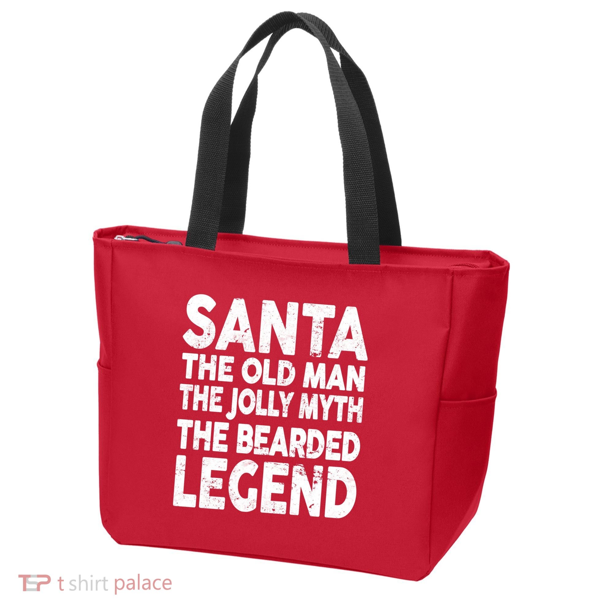 Santa Christmas The Old Man Jolly Myth Bearded Legend Tote Bag