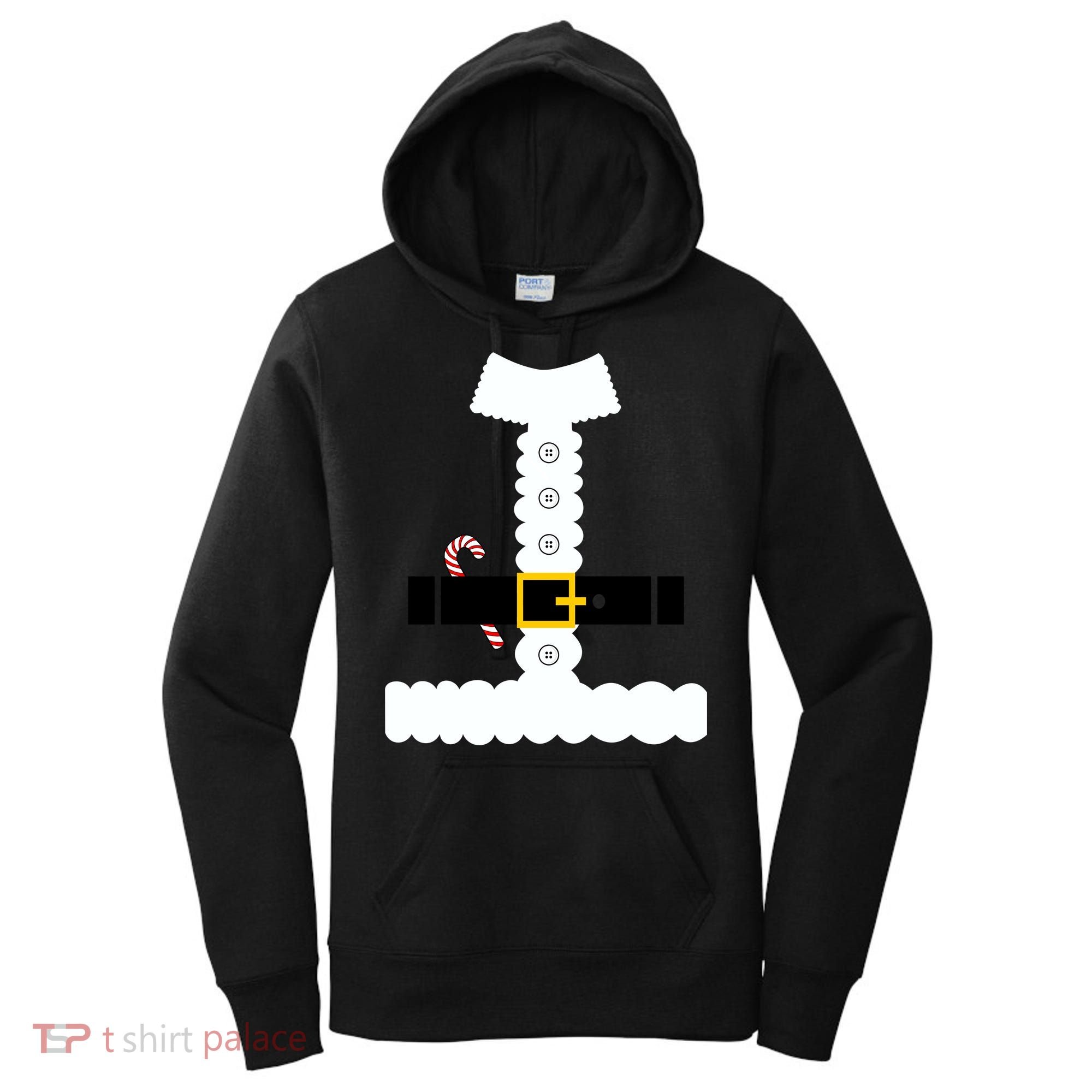 Santa Claus Candy Cane Costume Suit Women's Hoodie