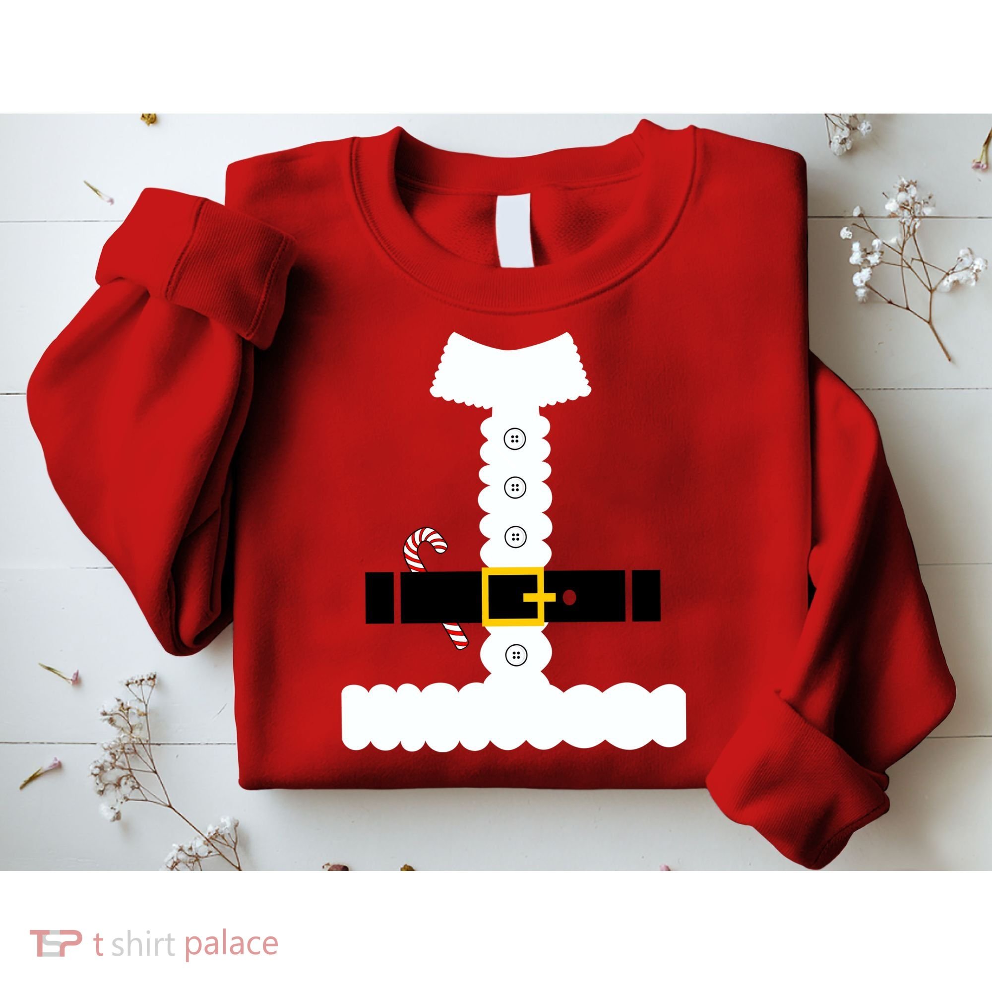 Santa Claus Candy Cane Costume Suit Sweatshirt