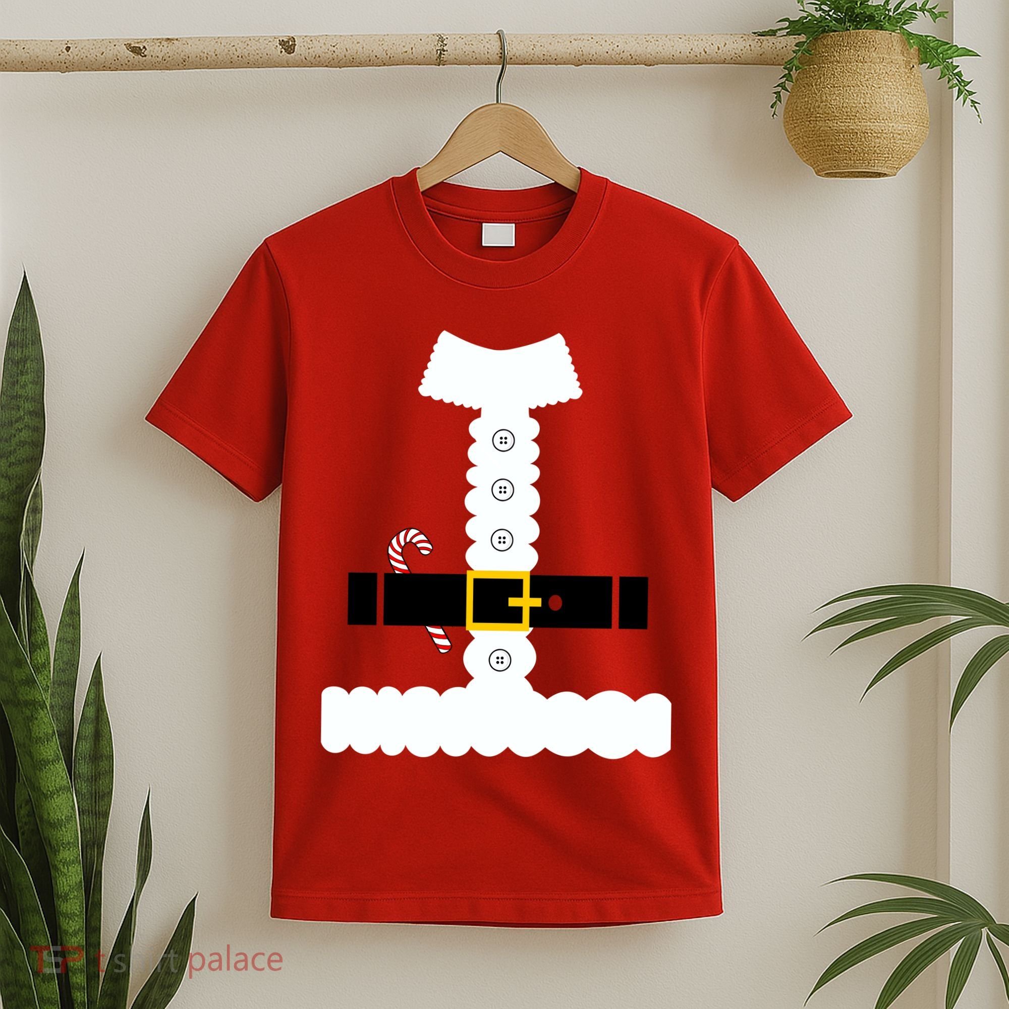 Santa Claus Candy Cane Costume Suit T-Shirt