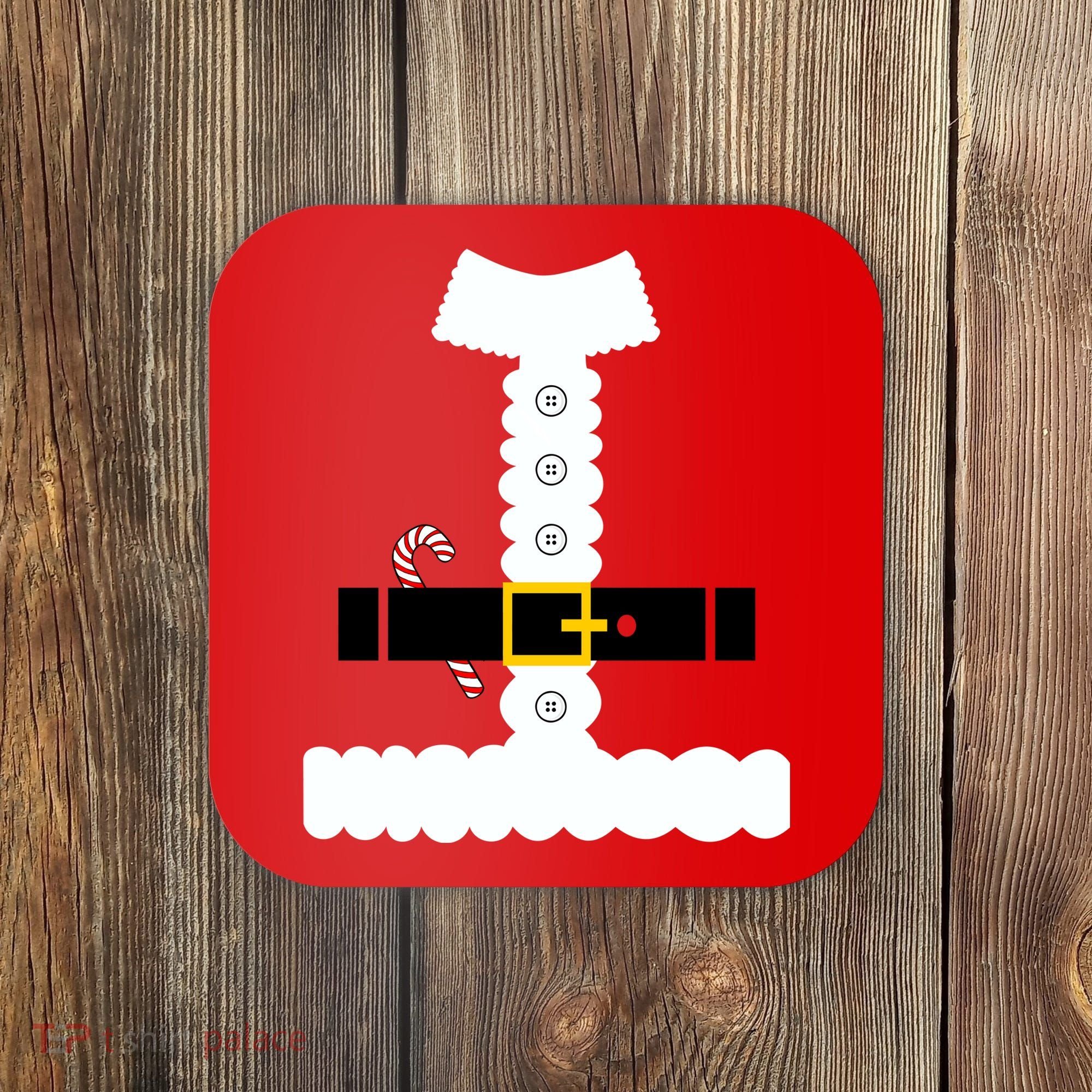 Santa Claus Candy Cane Costume Suit Coaster