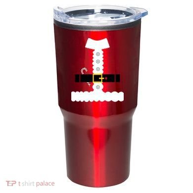 Santa Claus Candy Cane Costume Suit Tumbler