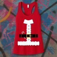 Santa Claus Candy Cane Costume Suit Women's Tank Top thumb 3