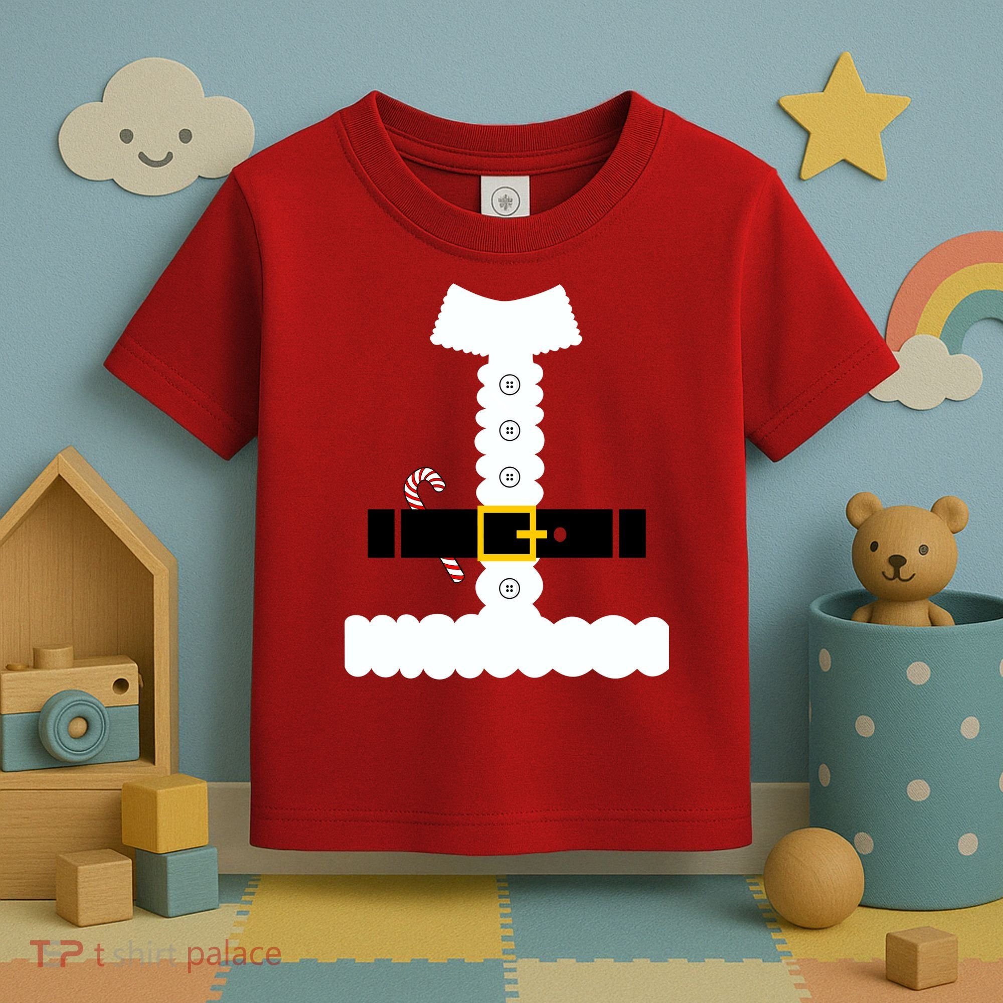 Santa Claus Candy Cane Costume Suit Toddler T-Shirt