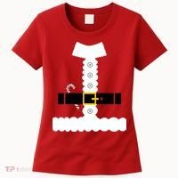 Santa Claus Candy Cane Costume Suit Women's T-Shirt thumb 0