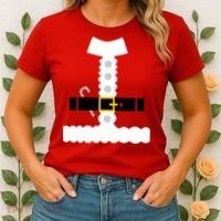 Santa Claus Candy Cane Costume Suit Women's T-Shirt thumb 2