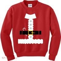 Santa Claus Candy Cane Costume Suit Kids Sweatshirt thumb 0