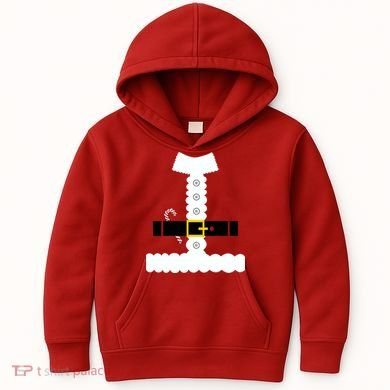 Santa Claus Candy Cane Costume Suit Kids Hoodie