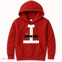 Santa Claus Candy Cane Costume Suit Kids Hoodie thumb 0