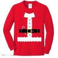 Santa Claus Candy Cane Costume Suit Kids Long Sleeve Shirt thumb 0