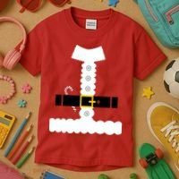 Santa Claus Candy Cane Costume Suit Kids T-Shirt thumb 3
