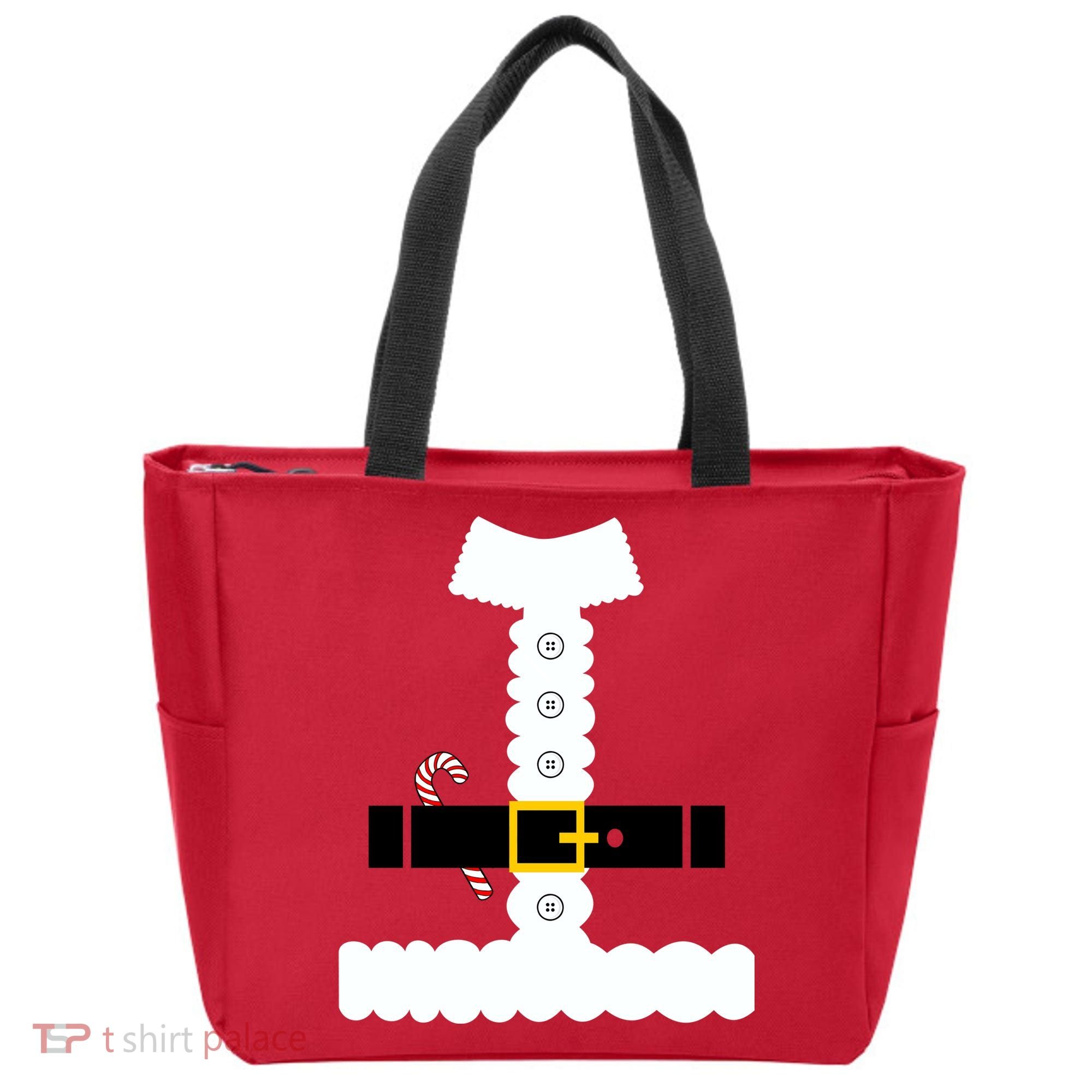 Santa Claus Candy Cane Costume Suit Tote Bag