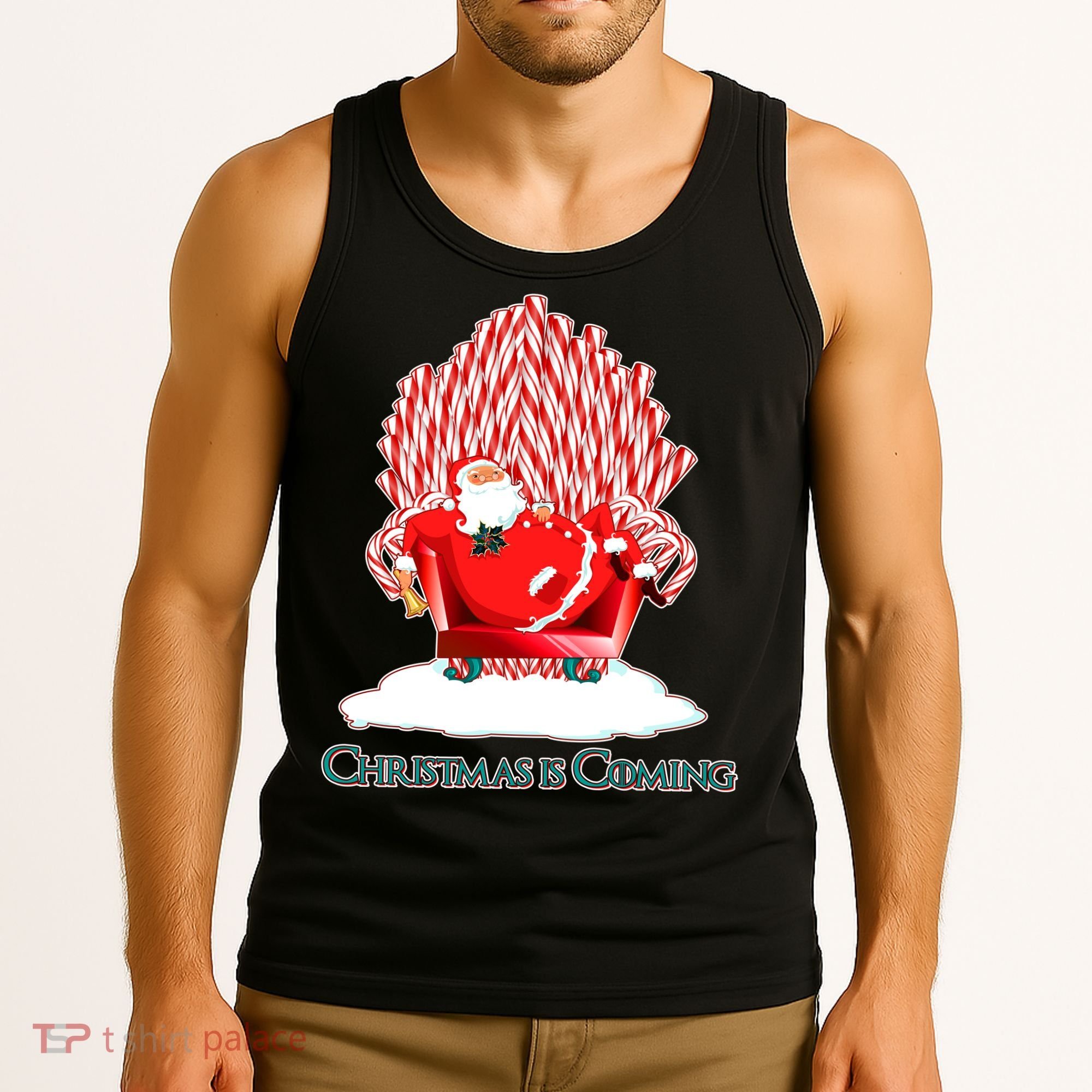 Santa Claus Christmas Is Coming GOT Tank Top