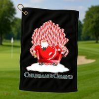 Santa Claus Christmas Is Coming GOT Golf Towel thumb 1