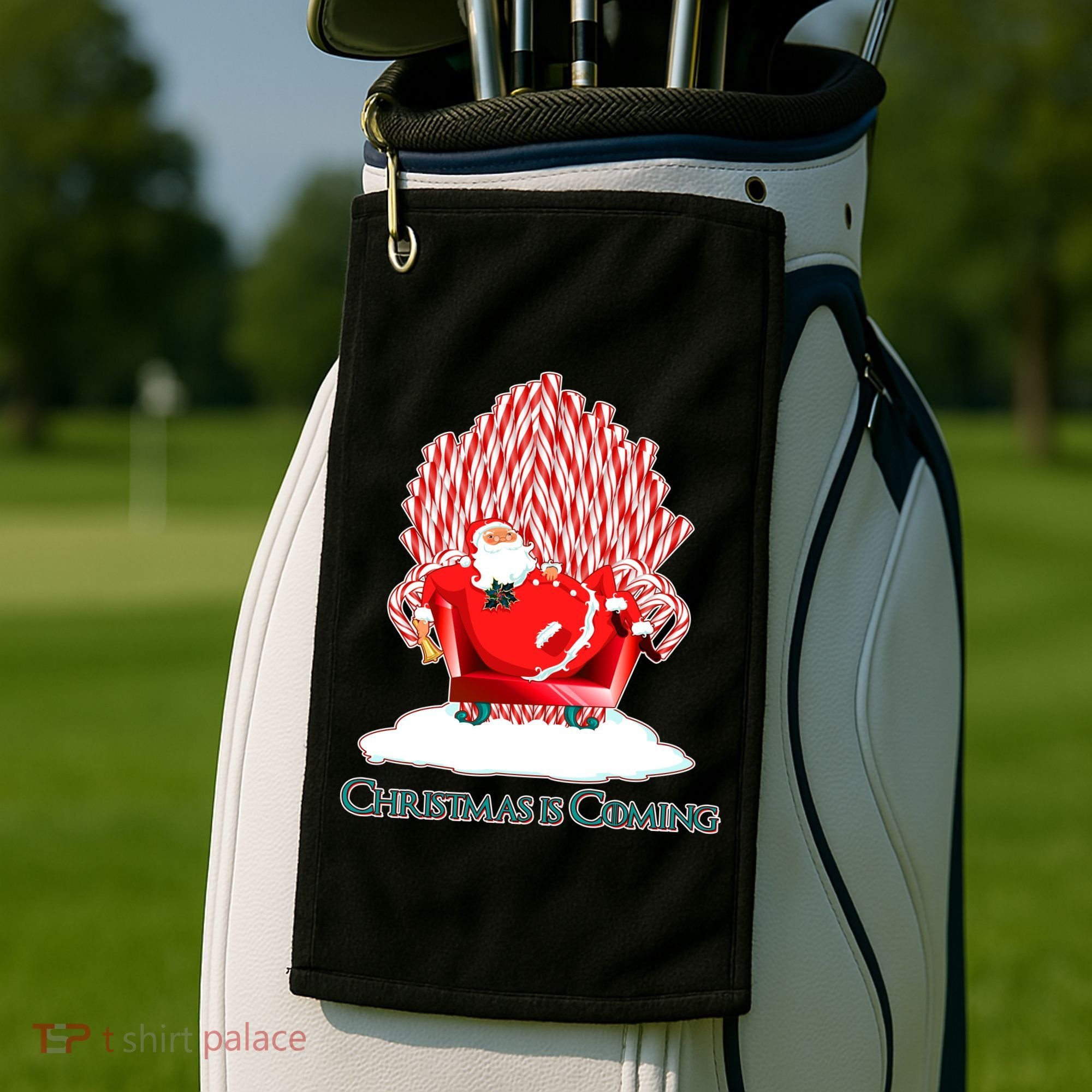 Santa Claus Christmas Is Coming GOT Golf Towel