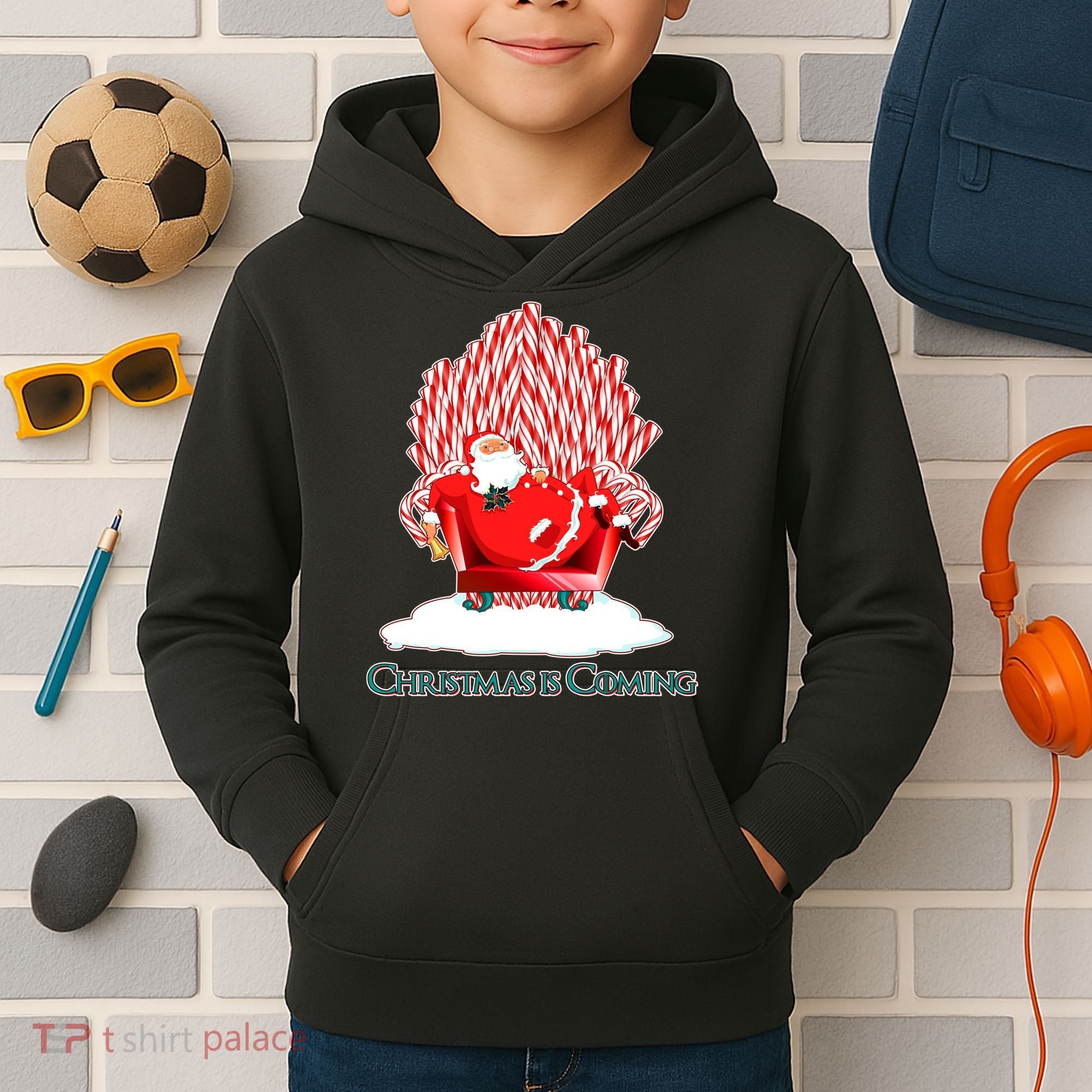 Santa Claus Christmas Is Coming GOT Kids Hoodie