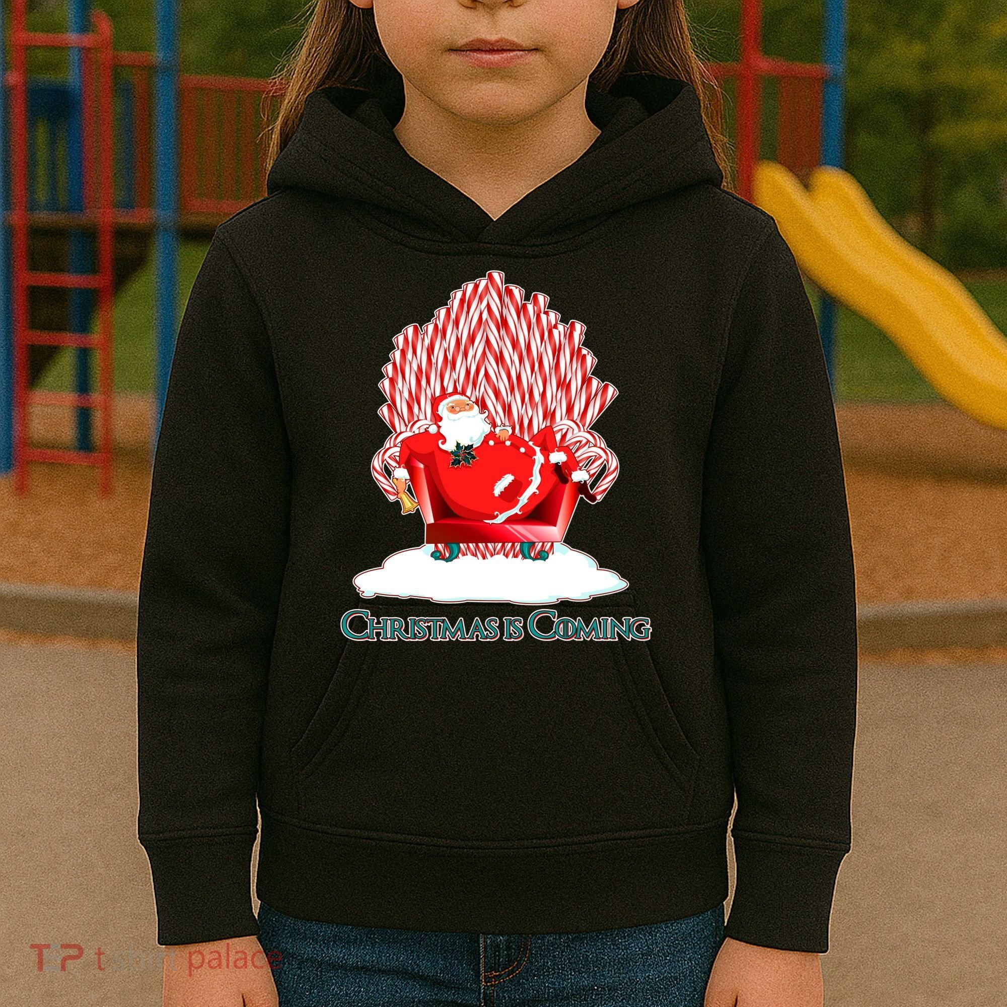 Santa Claus Christmas Is Coming GOT Kids Hoodie