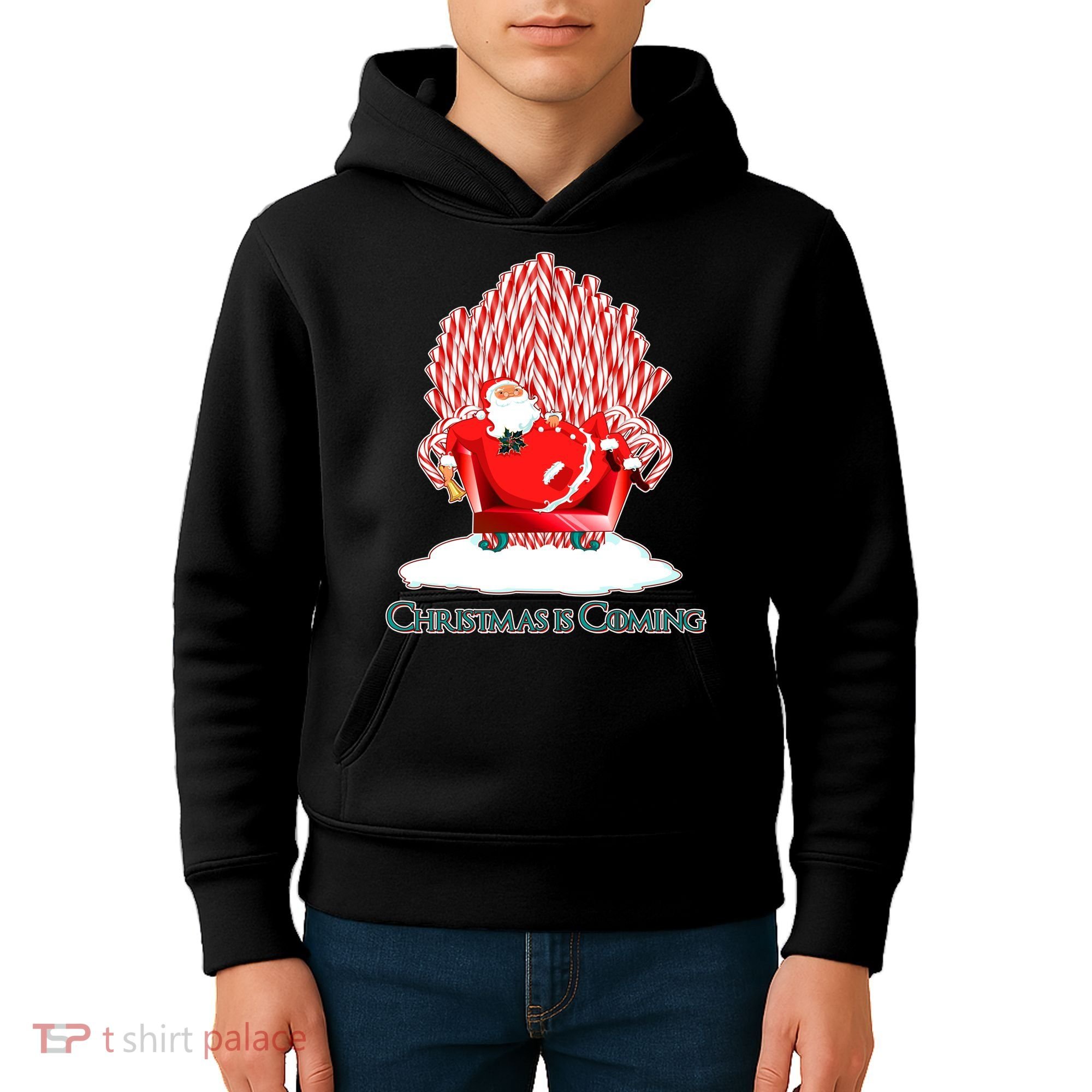 Santa Claus Christmas Is Coming GOT Kids Hoodie